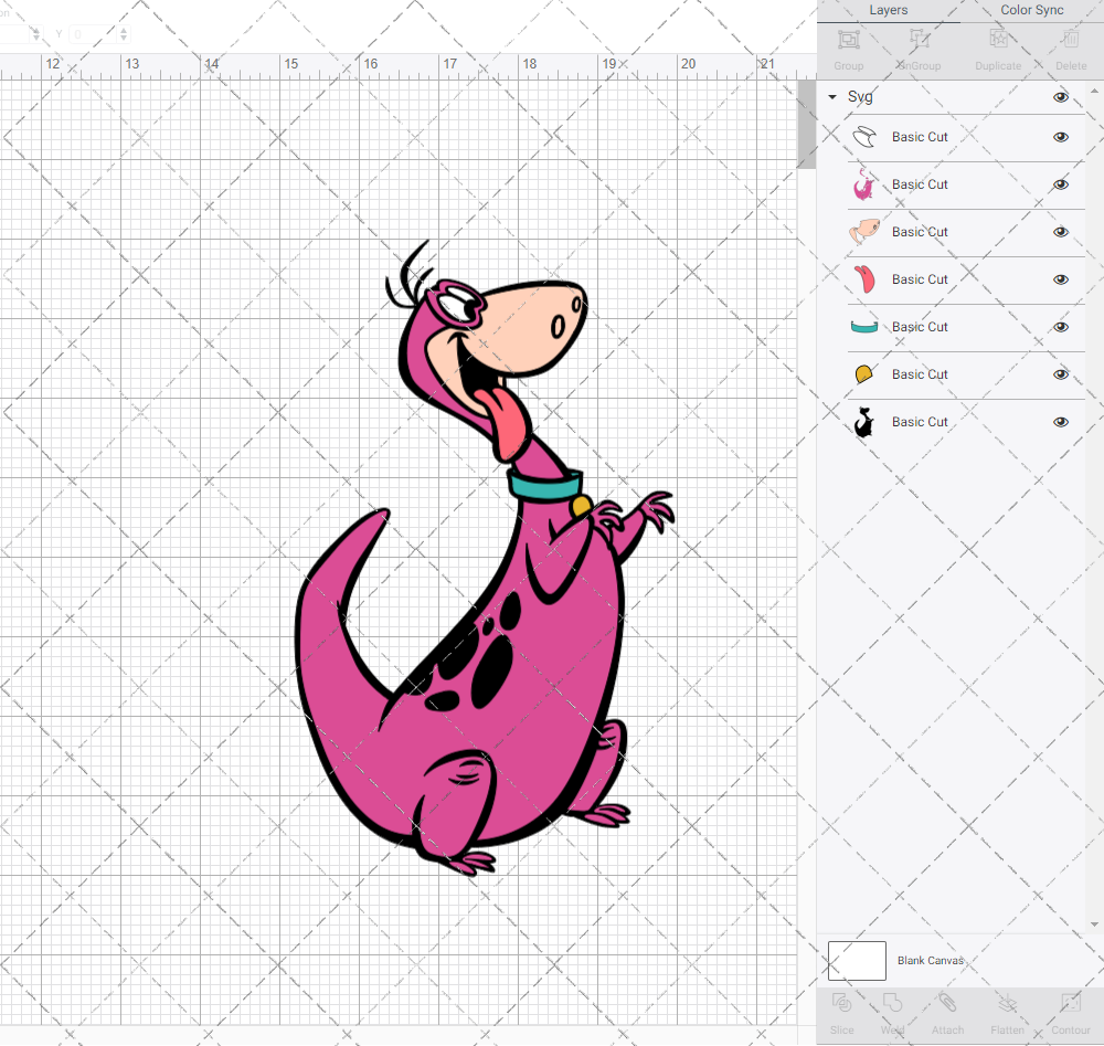 Dino - The Flintstones 002, Svg, Dxf, Eps, Png - SvgShopArt