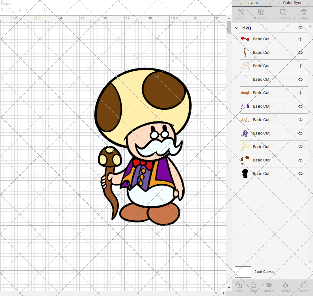 Toadsworth - Super Mario Bros, Svg, Dxf, Eps, Png - SvgShopArt