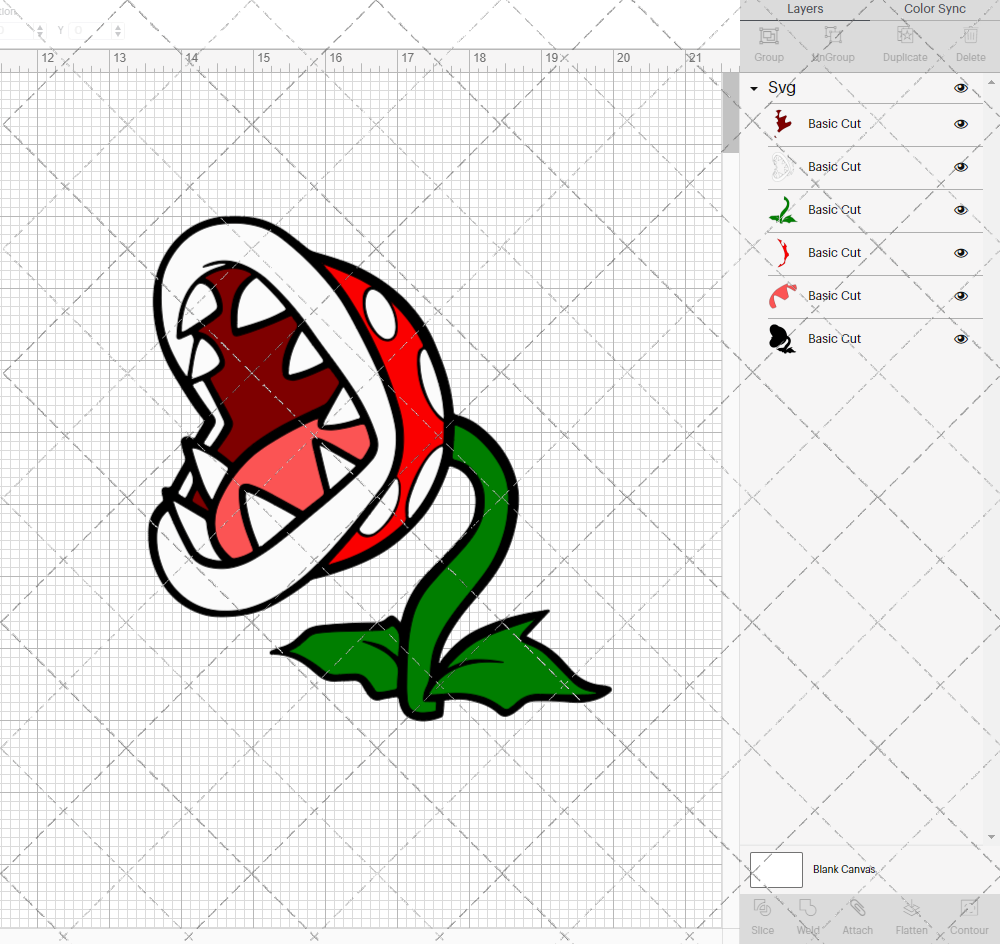 Piranha Plant - Super Mario Bros, Svg, Dxf, Eps, Png - SvgShopArt
