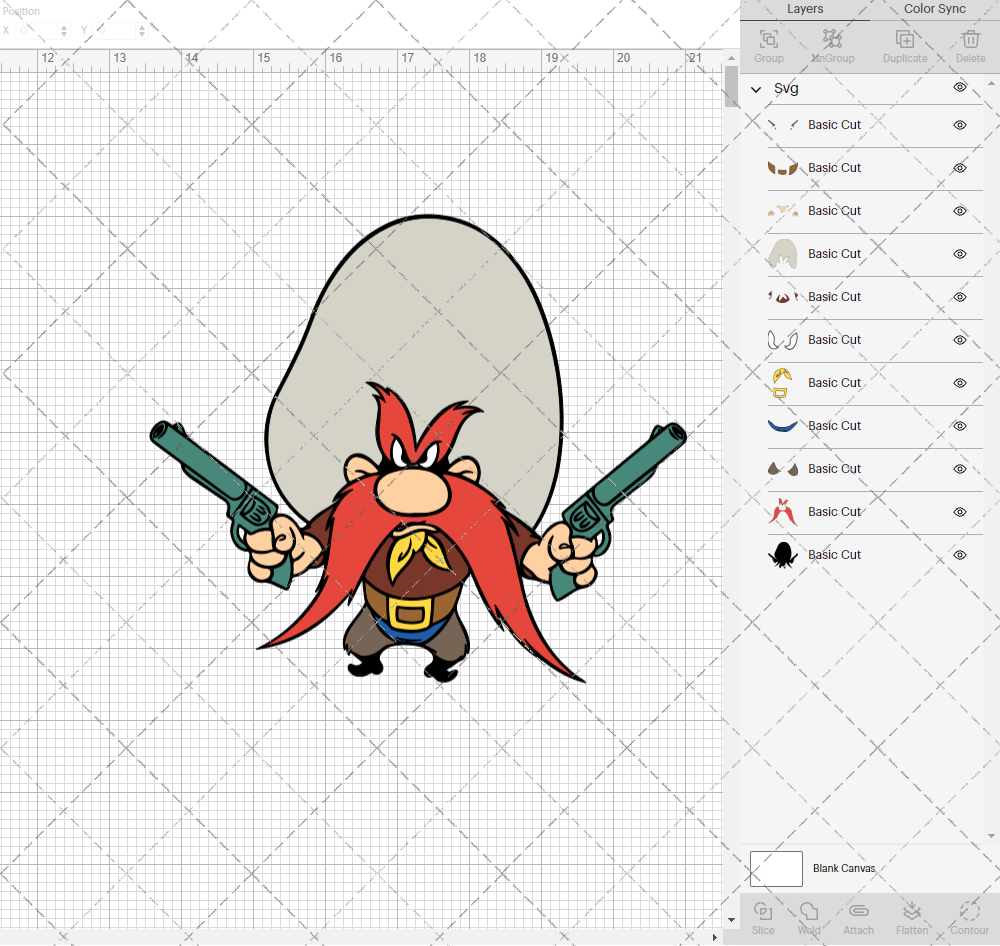 Yosemite Sam - Looney Tunes, Svg, Dxf, Eps, Png - SvgShopArt