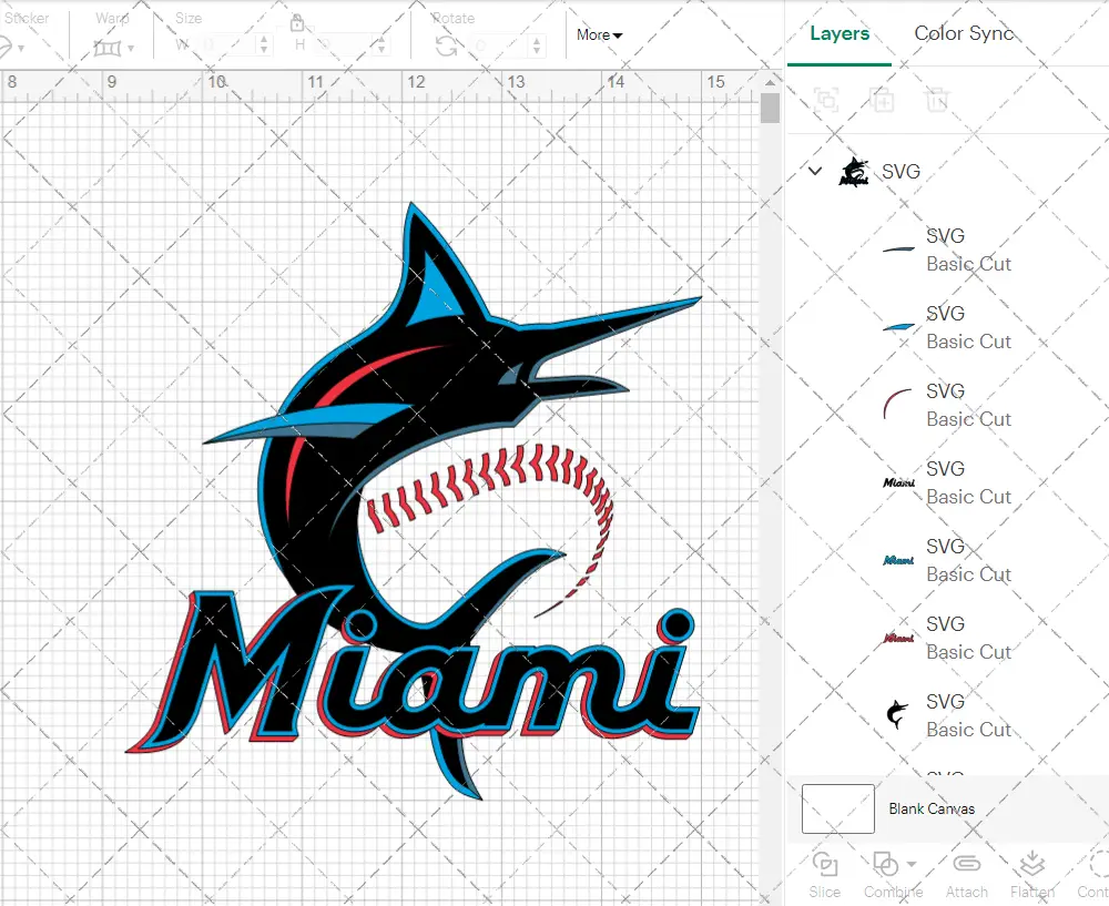 Miami Marlins 2019, Svg, Dxf, Eps, Png - SvgShopArt