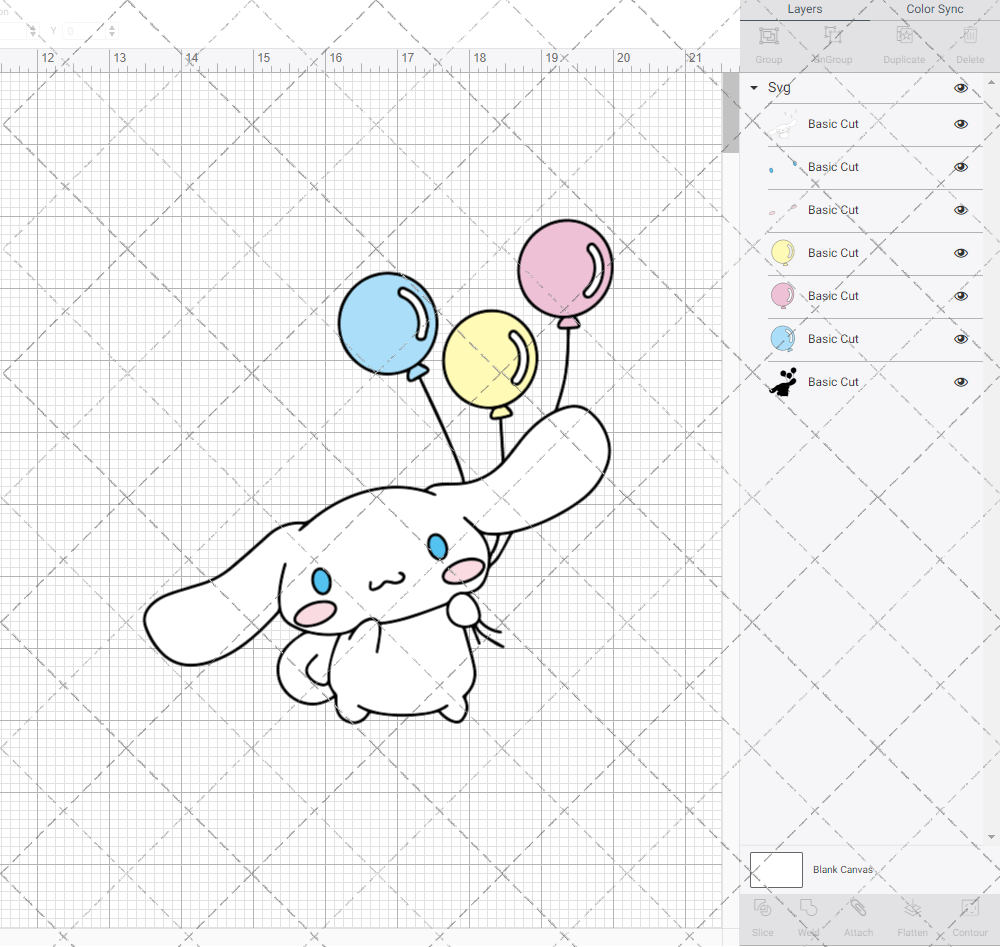 Cinnamoroll - Sanrio 004, Svg, Dxf, Eps, Png - SvgShopArt