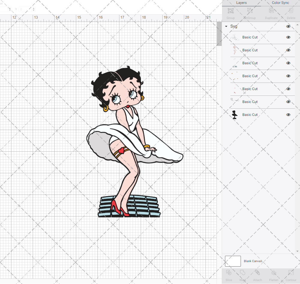 Betty Boop 002, Svg, Dxf, Eps, Png - SvgShopArt