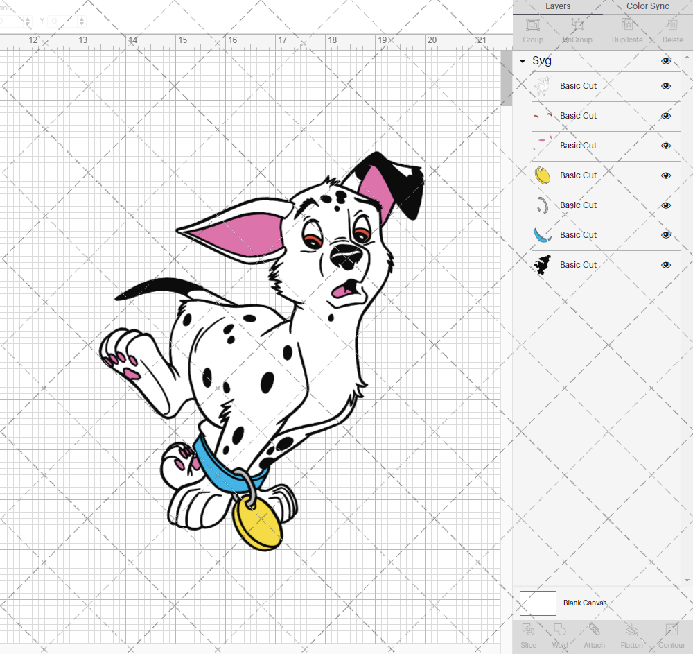 Puppies - 101 Dalmatians 003, Svg, Dxf, Eps, Png - SvgShopArt