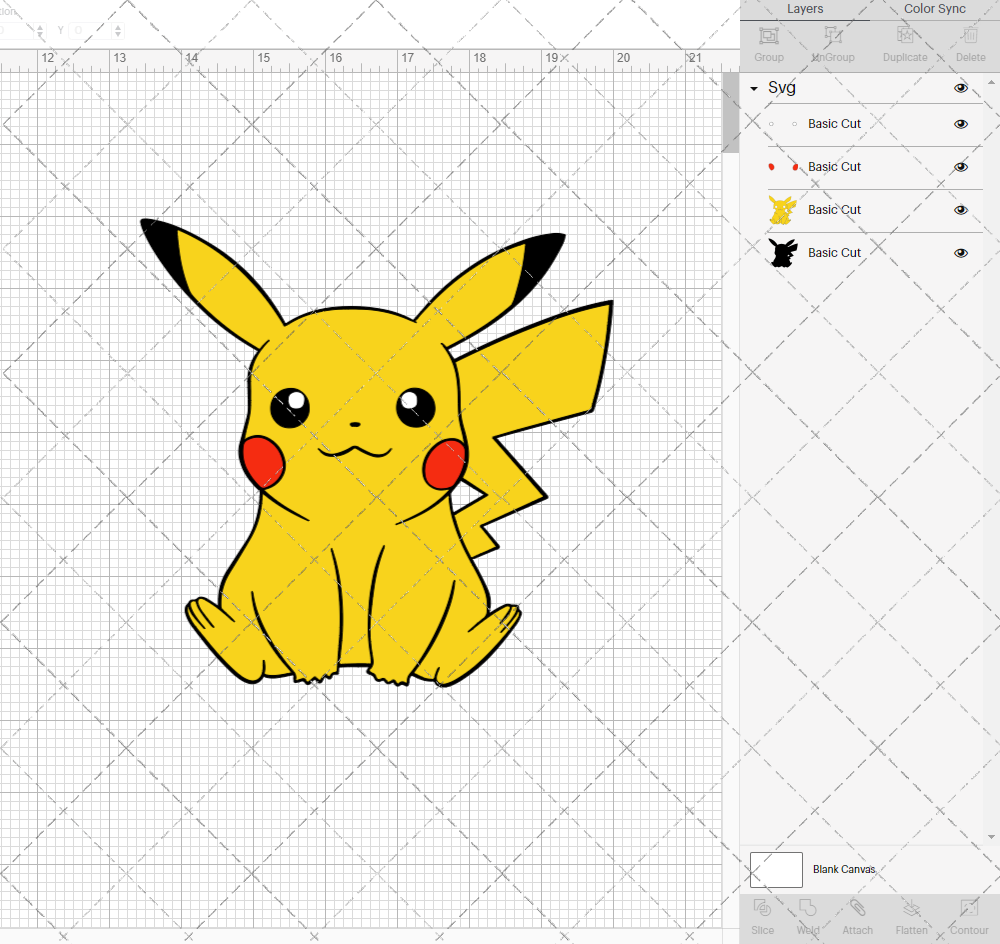 Pikachu - Pokemon 003, Svg, Dxf, Eps, Png - SvgShopArt