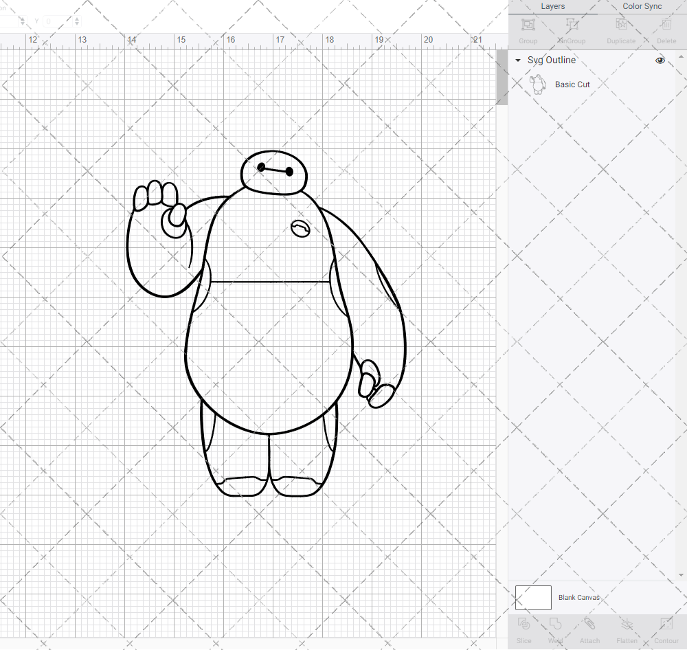 Baymax - Big Hero, Svg, Dxf, Eps, Png - SvgShopArt