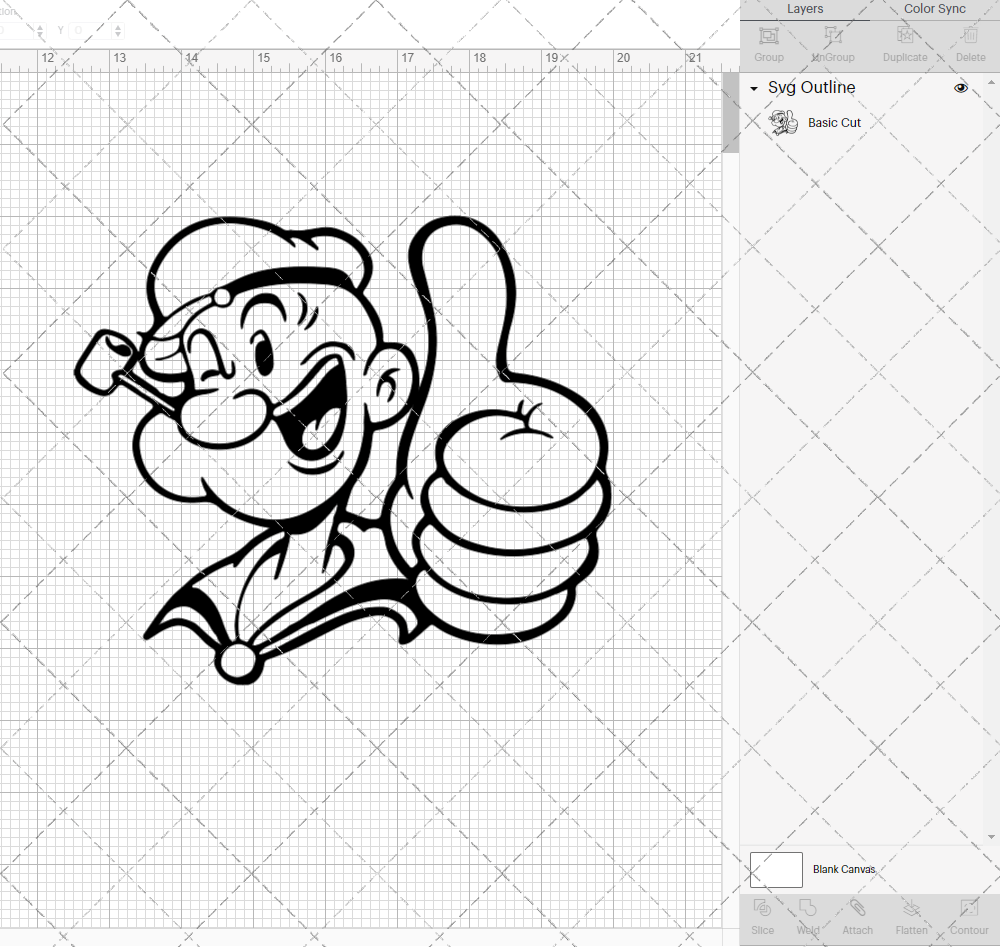 Popeye the Sailor Man, Svg, Dxf, Eps, Png - SvgShopArt