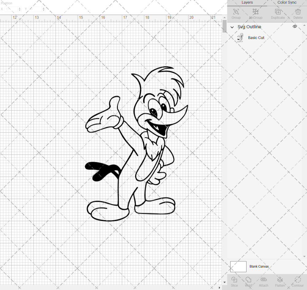 Woody Woodpecker 002, Svg, Dxf, Eps, Png - SvgShopArt