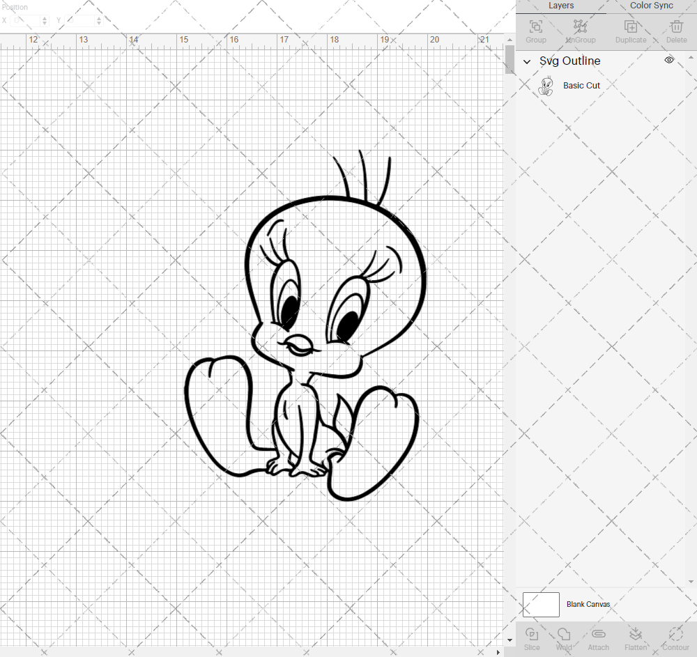 Tweety - Looney Tunes 002, Svg, Dxf, Eps, Png - SvgShopArt