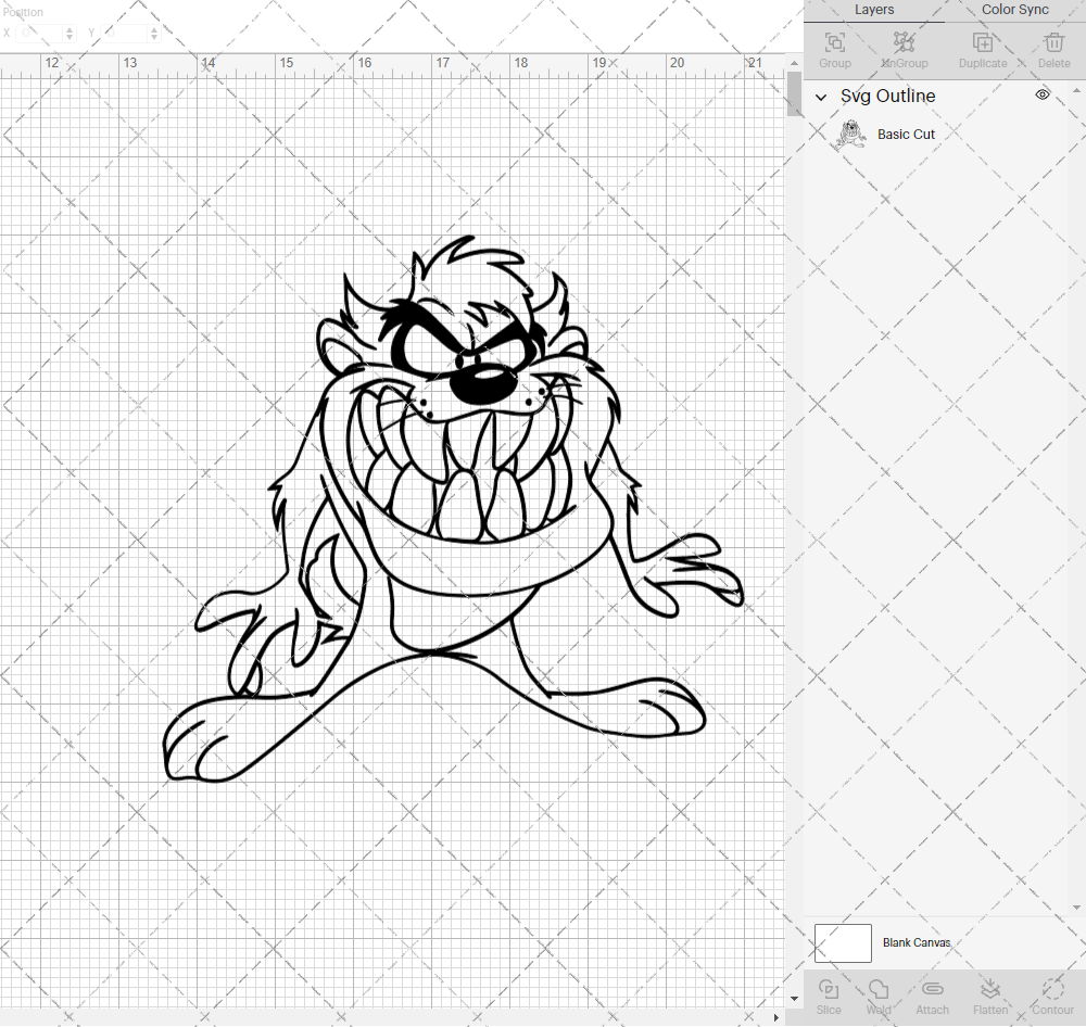 Tasmanian Devil - Looney Tunes 002, Svg, Dxf, Eps, Png - SvgShopArt