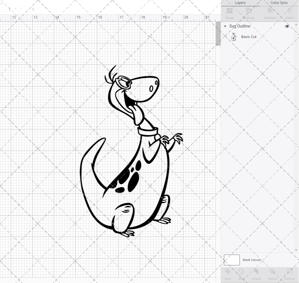 Dino - The Flintstones 002, Svg, Dxf, Eps, Png - SvgShopArt