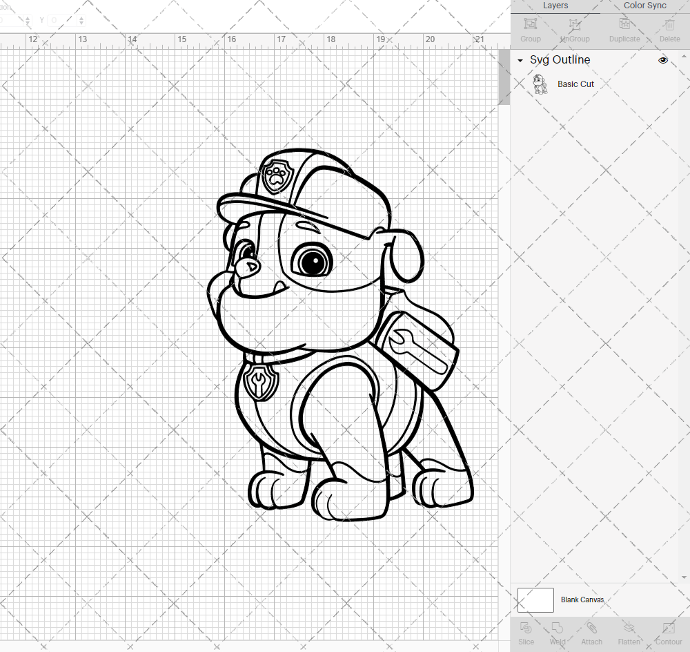 Rubble - Paw Patrol 002, Svg, Dxf, Eps, Png - SvgShopArt