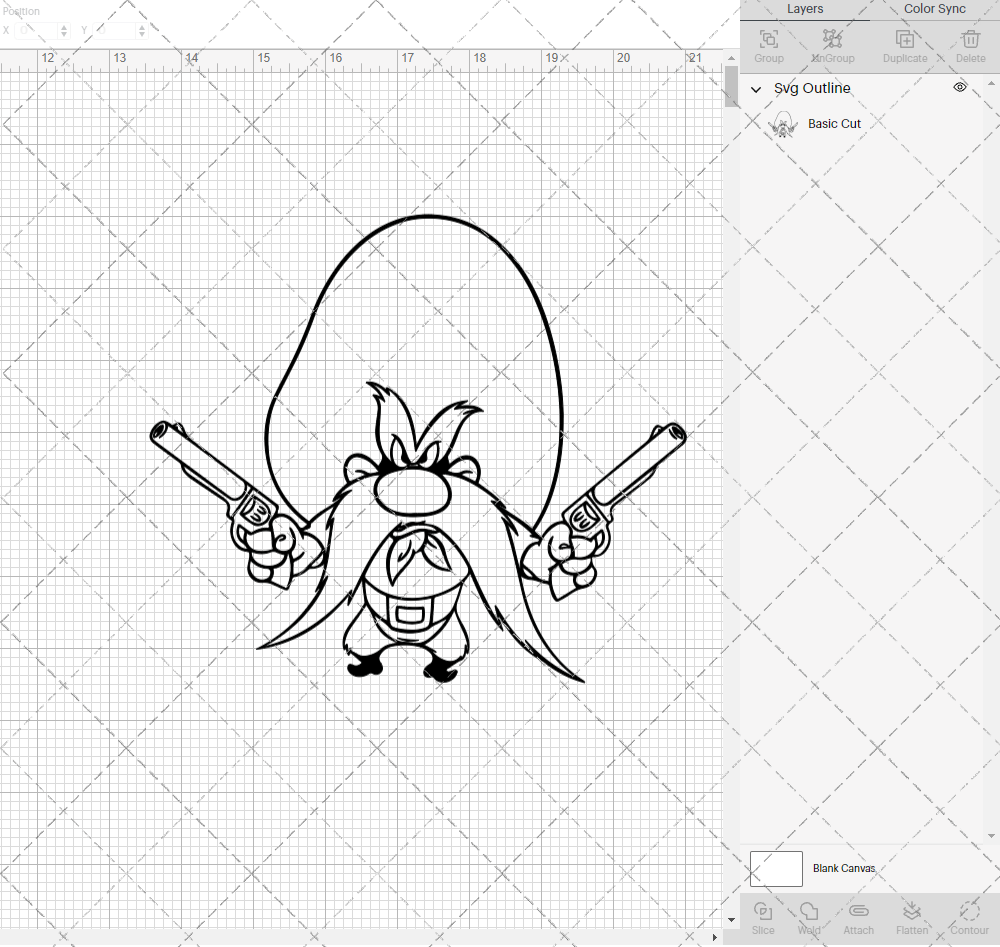 Yosemite Sam - Looney Tunes, Svg, Dxf, Eps, Png - SvgShopArt