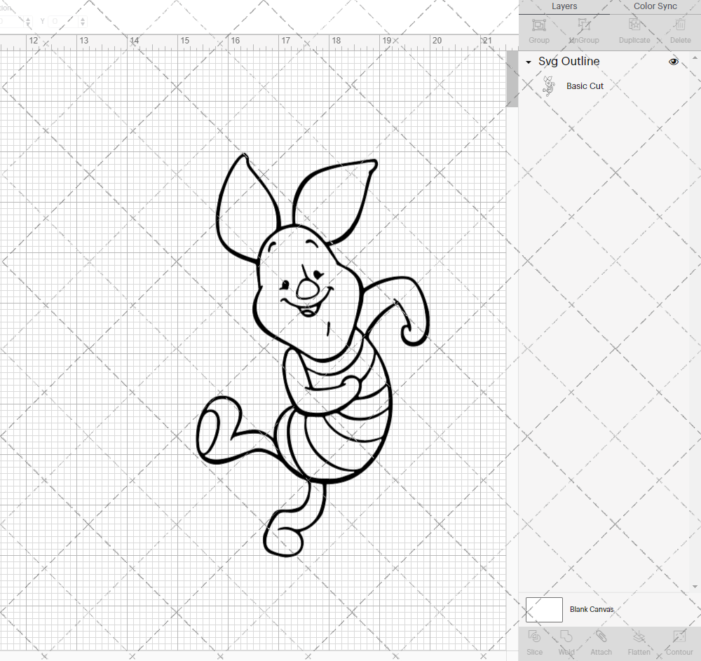 Piglet - Winnie The Pooh 006, Svg, Dxf, Eps, Png - SvgShopArt
