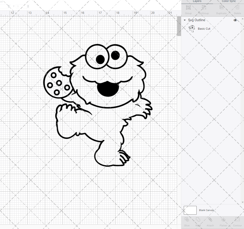 Cookie Monster Baby - Sesame Street, Svg, Dxf, Eps, Png - SvgShopArt