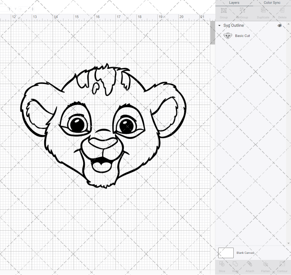 Baby Simba - The Lion King, Svg, Dxf, Eps, Png - SvgShopArt