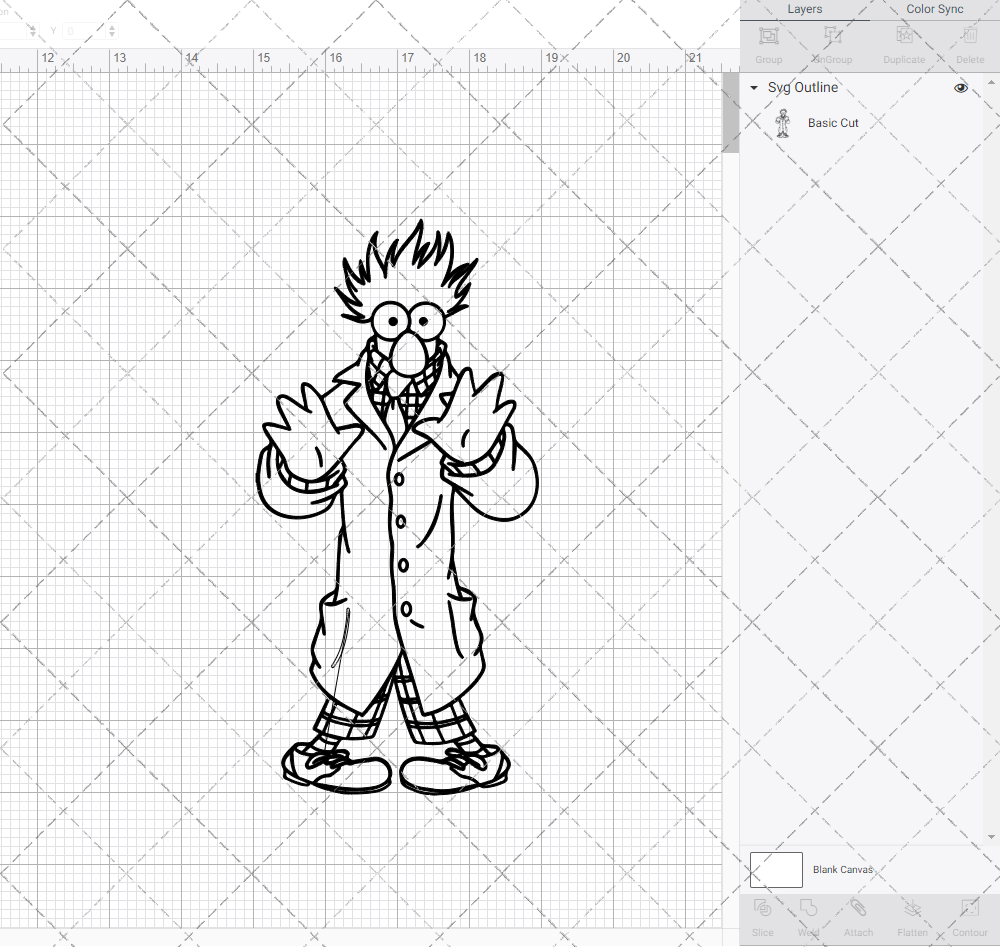 Beaker - The Muppet 002, Svg, Dxf, Eps, Png - SvgShopArt