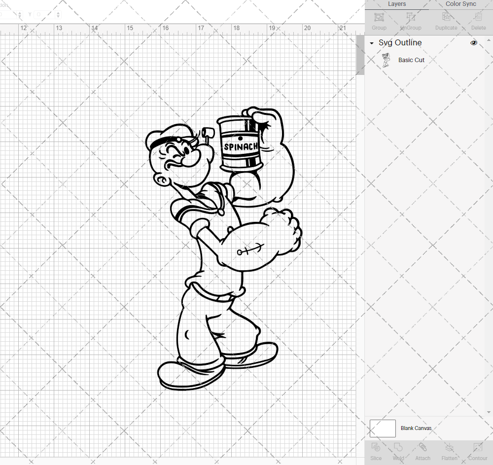 Popeye the Sailor Man 003, Svg, Dxf, Eps, Png - SvgShopArt