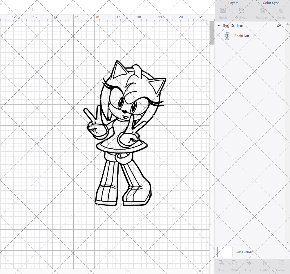 Amy Rose - Sonic the Hedgehog 003, Svg, Dxf, Eps, Png SvgShopArt