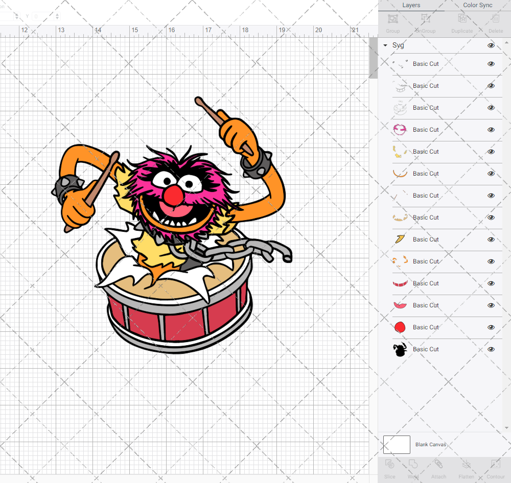 Animal - The Muppet 003, Svg, Dxf, Eps, Png SvgShopArt