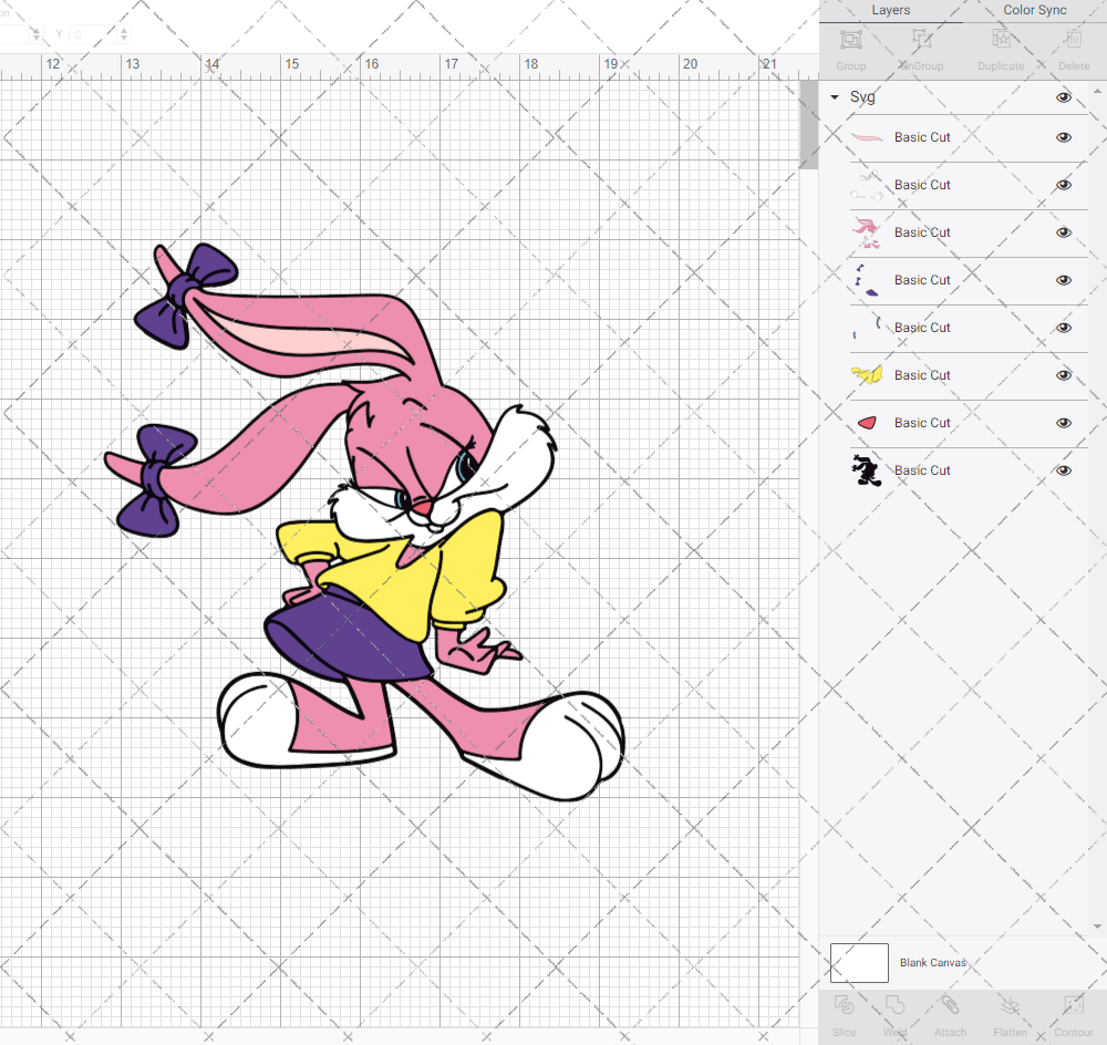 Babs Bunny - Tiny Toon Adventures, Svg, Dxf, Eps, Png SvgShopArt