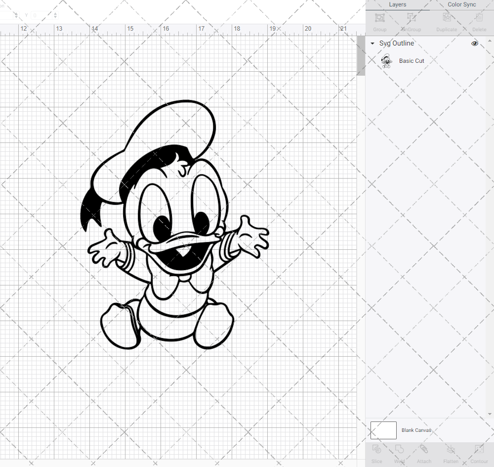 Baby Donald Duck, Svg, Dxf, Eps, Png SvgShopArt