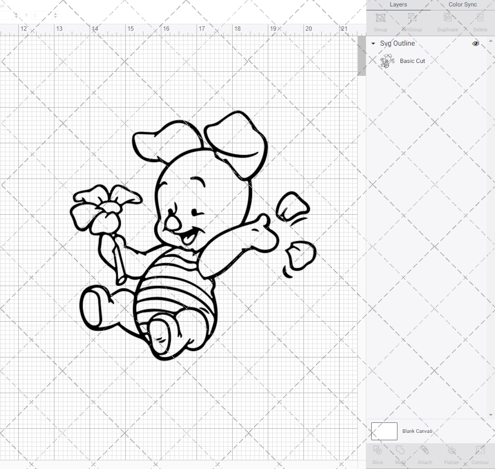 Baby Piglet - Winnie The Pooh, Svg, Dxf, Eps, Png SvgShopArt