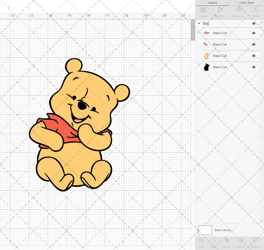 Baby Winnie The Pooh 002, Svg, Dxf, Eps, Png SvgShopArt