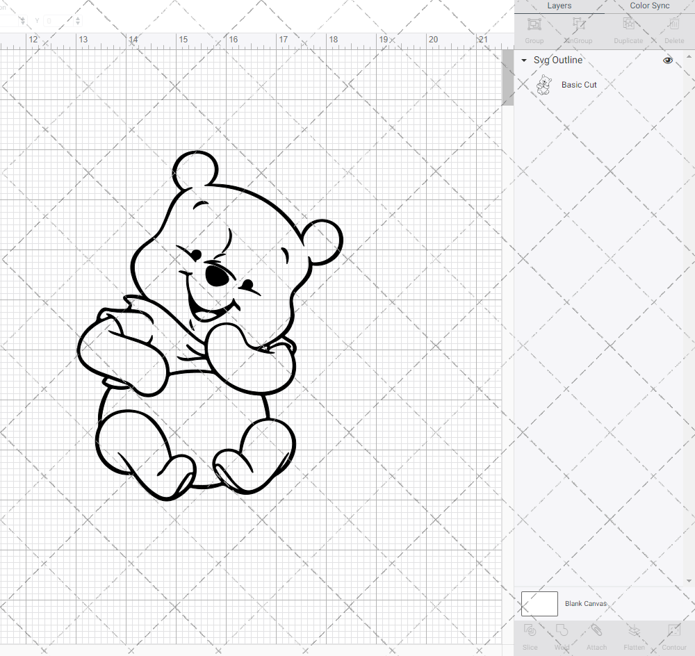 Baby Winnie The Pooh 002, Svg, Dxf, Eps, Png SvgShopArt