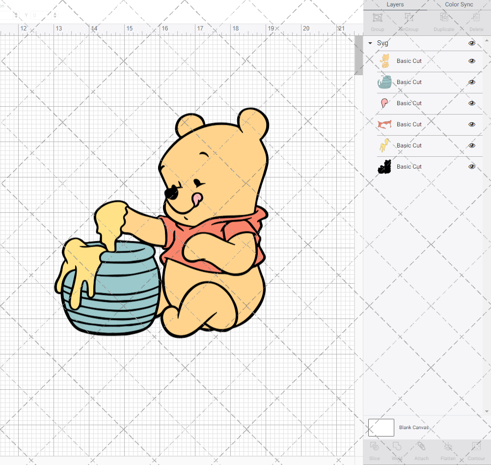 Baby Winnie The Pooh 005, Svg, Dxf, Eps, Png SvgShopArt