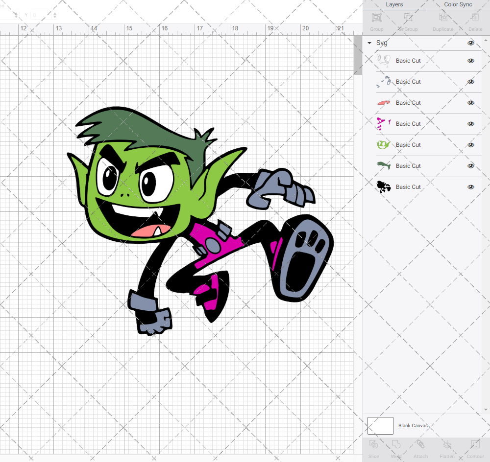 Beast Boy - Teen Titans Go 002, Svg, Dxf, Eps, Png SvgShopArt