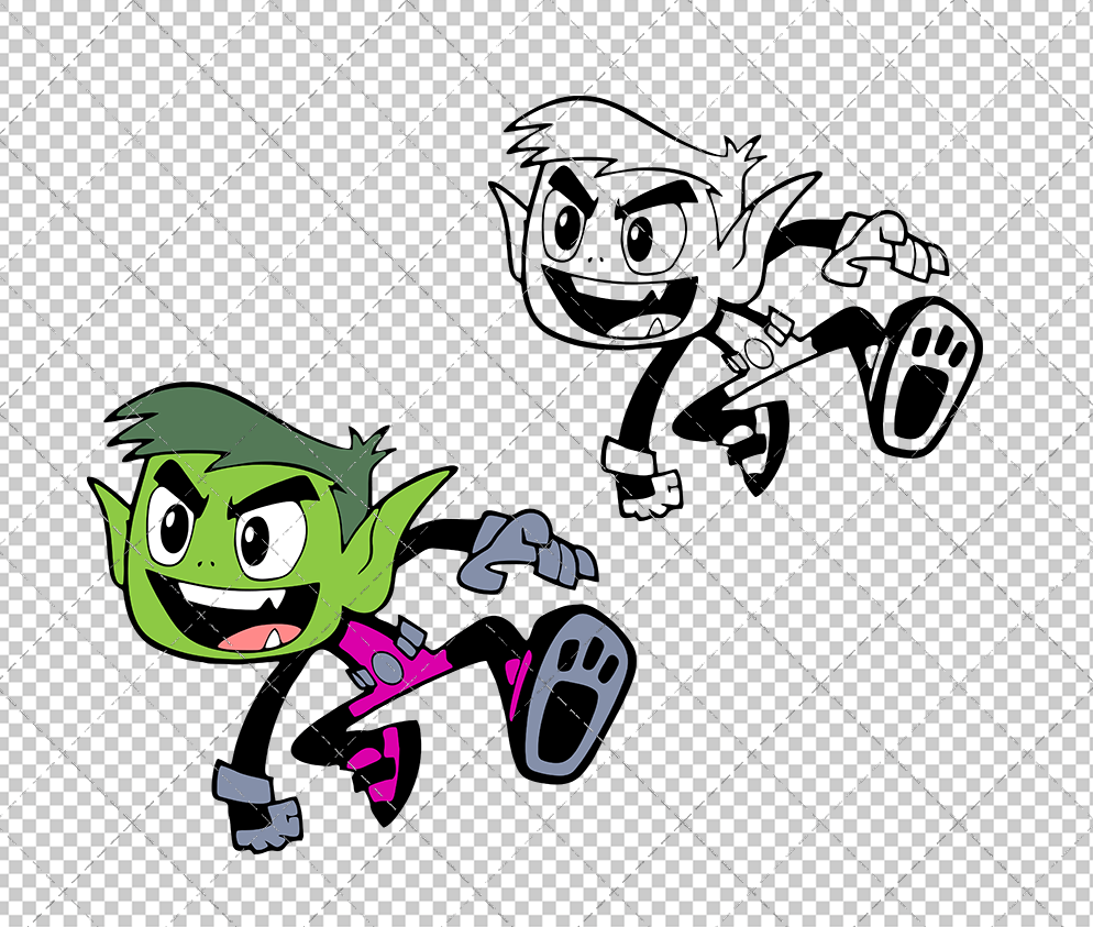 Beast Boy - Teen Titans Go 002, Svg, Dxf, Eps, Png SvgShopArt