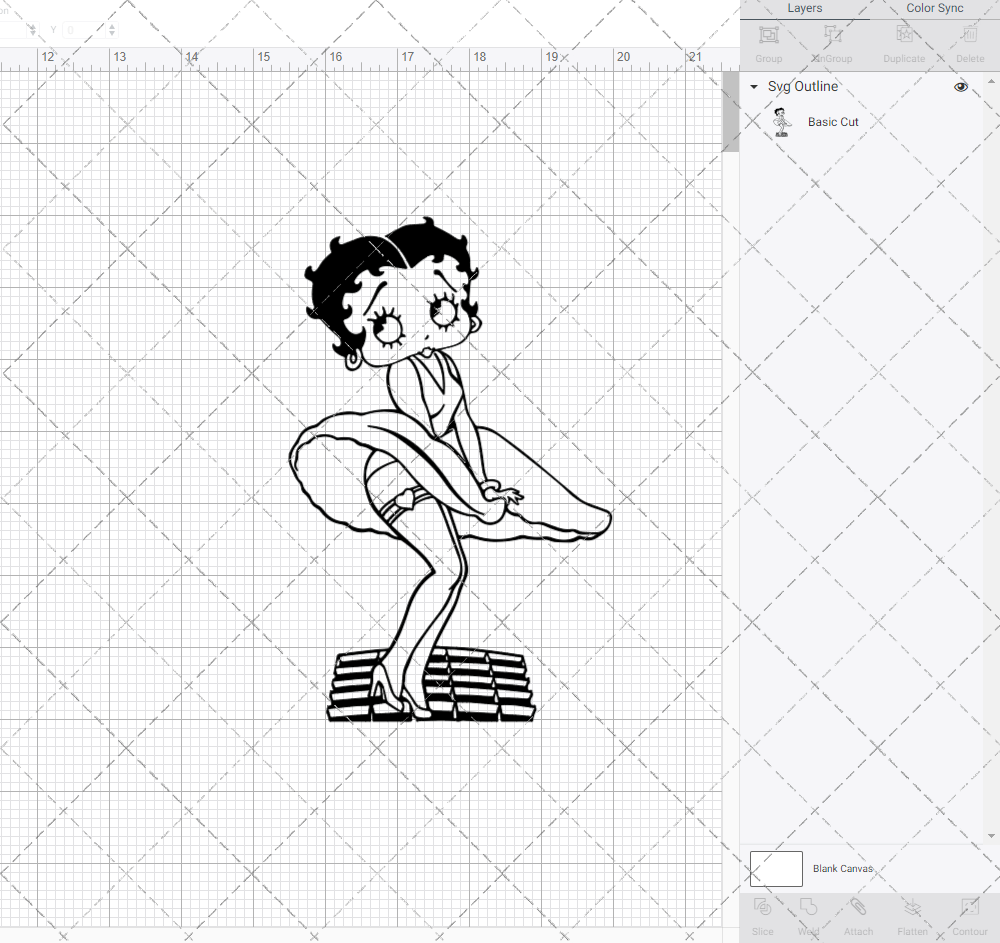 Betty Boop 002, Svg, Dxf, Eps, Png SvgShopArt