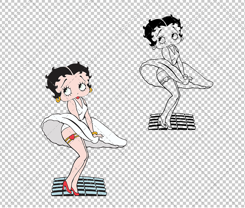 Betty Boop 002, Svg, Dxf, Eps, Png SvgShopArt