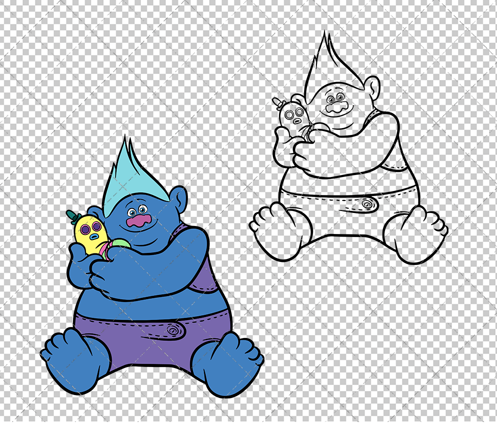 Biggie and Mr. Dinkles - Trolls 002, Svg, Dxf, Eps, Png SvgShopArt