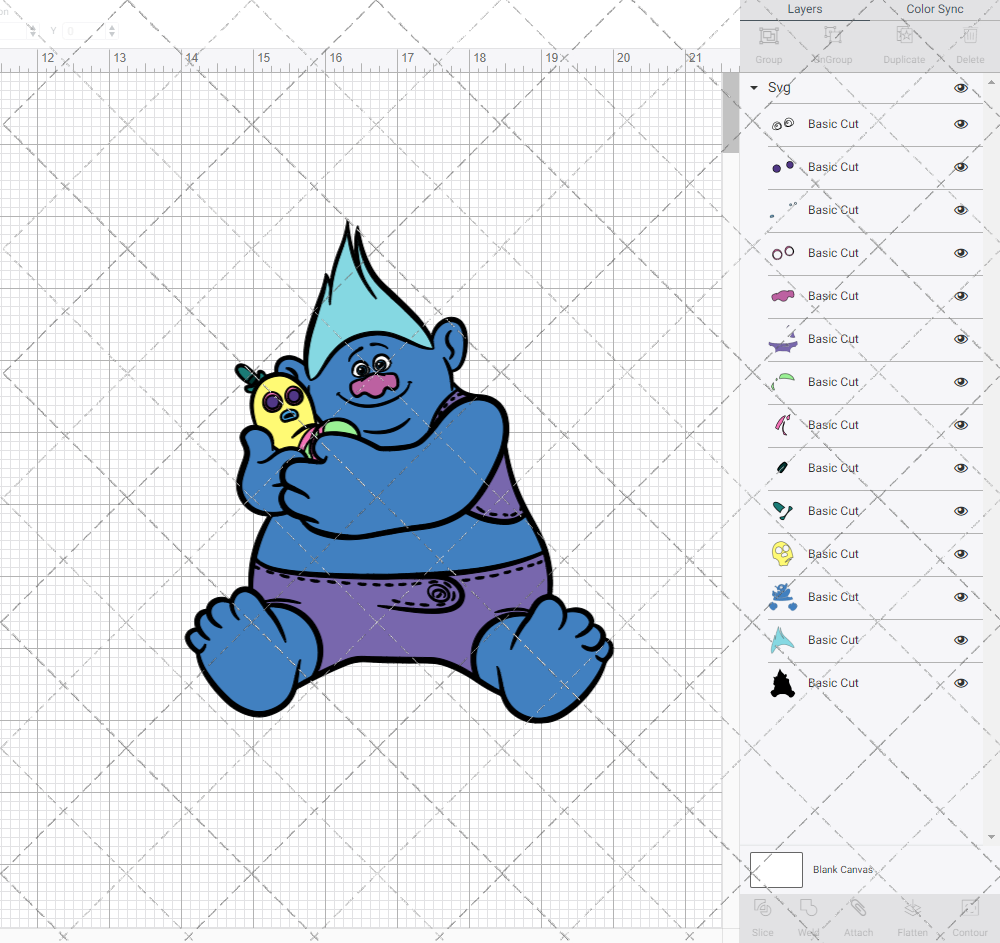 Biggie and Mr. Dinkles - Trolls 002, Svg, Dxf, Eps, Png SvgShopArt