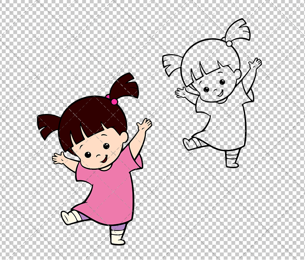 boo silhouette monsters inc Boo - Monsters, inc. 002, Svg, Dxf, Eps, Png