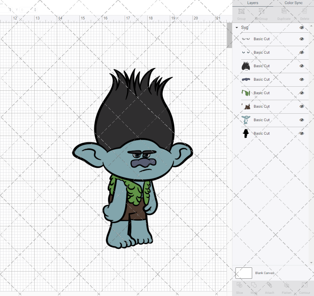 Branch - Trolls 002, Svg, Dxf, Eps, Png SvgShopArt