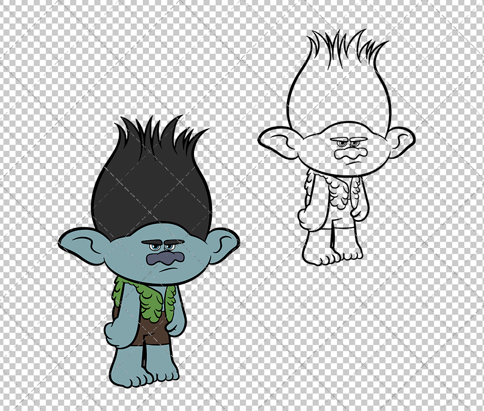 Branch - Trolls 002, Svg, Dxf, Eps, Png SvgShopArt