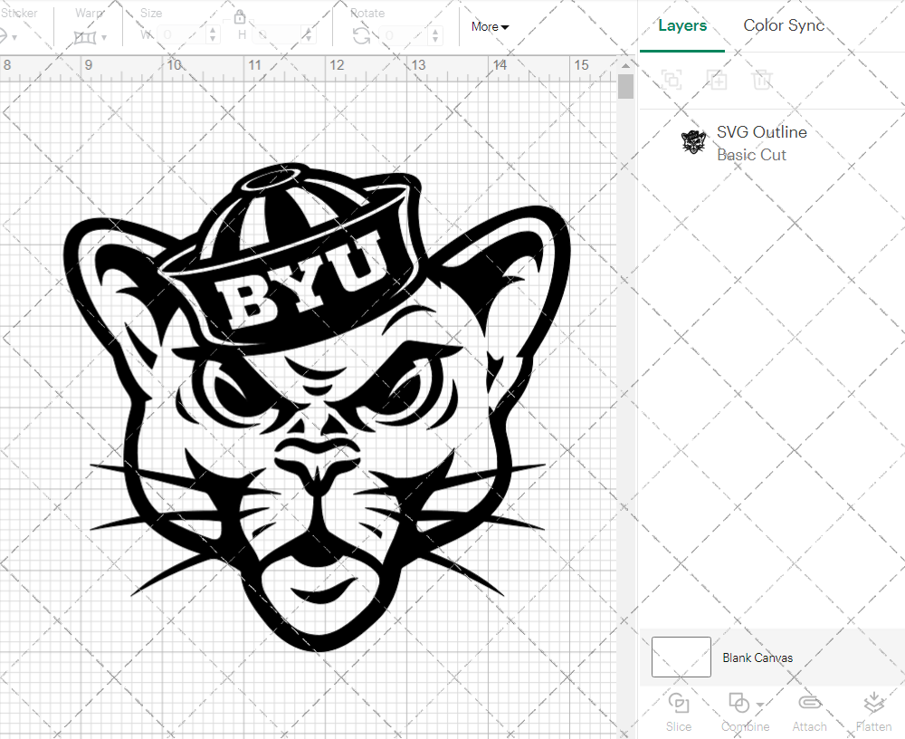 Brigham Young Cougars Alternate 2016 004, Svg, Dxf, Eps, Png 003