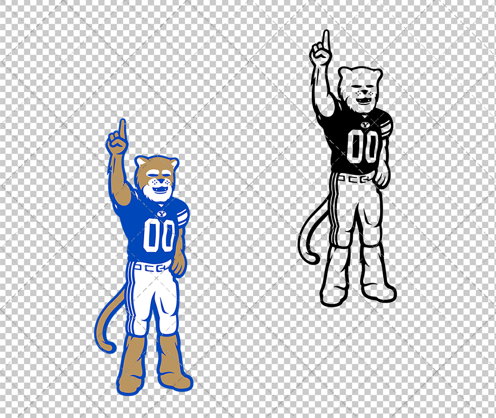 Brigham Young Cougars Mascot 2016, Svg, Dxf, Eps, Png