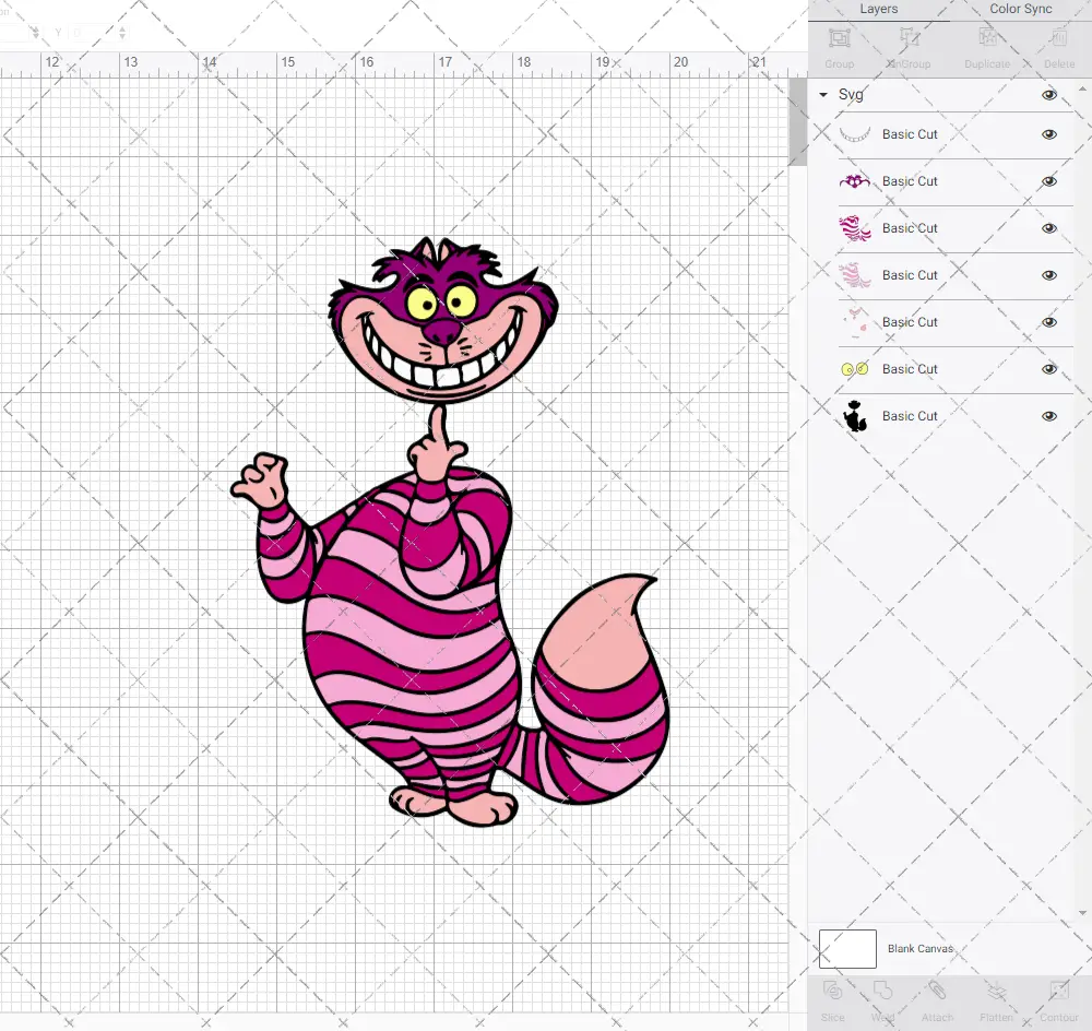 Cheshire Cat - Alice in Wonderland 002, Svg, Dxf, Eps, Png SvgShopArt
