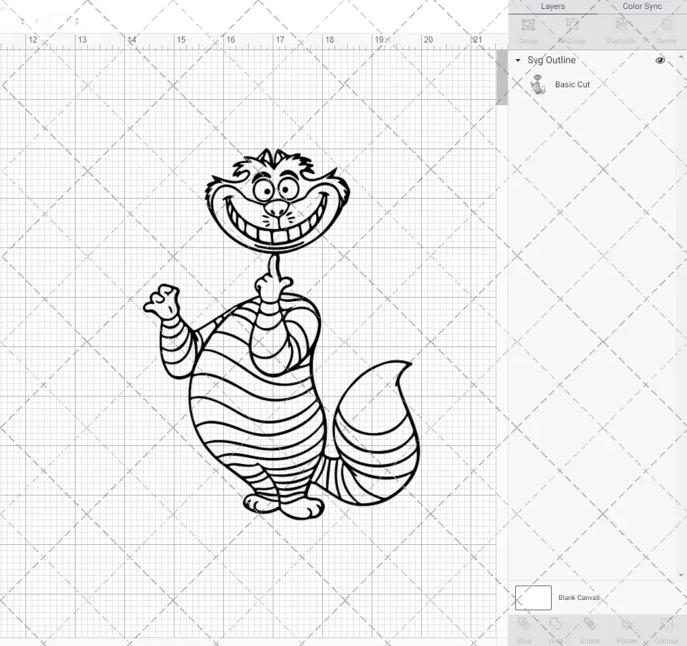 Cheshire Cat - Alice in Wonderland 002, Svg, Dxf, Eps, Png SvgShopArt