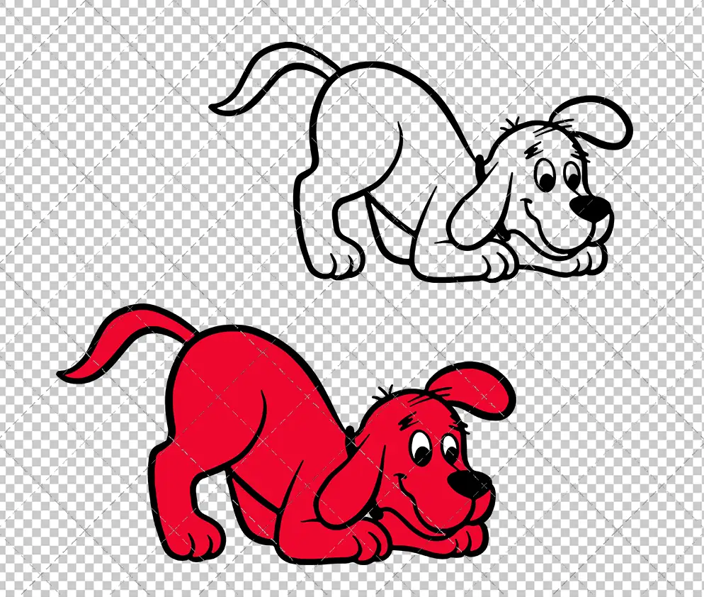 Clifford - Big Red Dog 003, Svg, Dxf, Eps, Png SvgShopArt