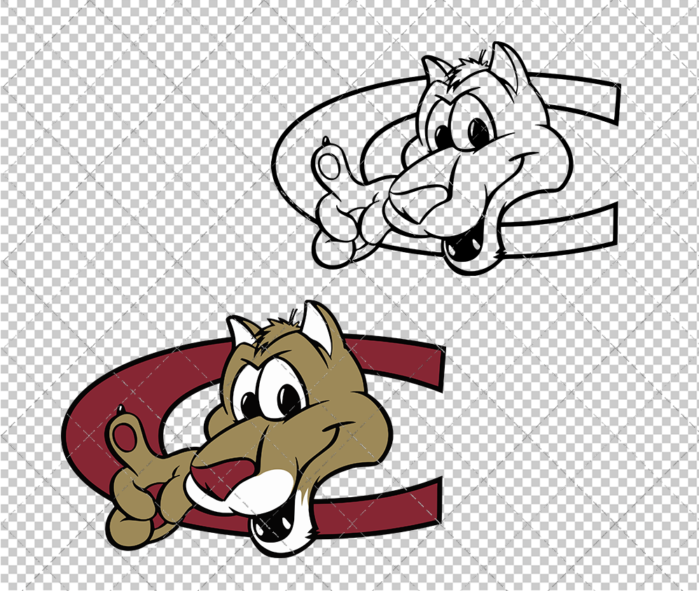 College of Charleston Cougars Mascot 1997 002, Svg, Dxf, Eps, Png - SvgShopArt