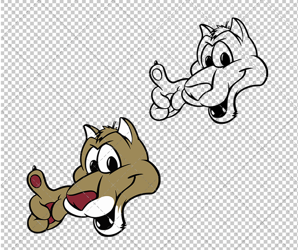 College of Charleston Cougars Mascot 1997, Svg, Dxf, Eps, Png - SvgShopArt