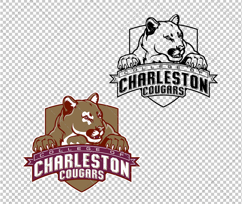 College of Charleston Cougars Secondary 2003 006, Svg, Dxf, Eps, Png - SvgShopArt