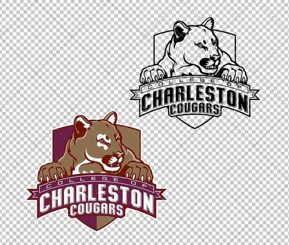 College of Charleston Cougars Secondary 2003 007, Svg, Dxf, Eps, Png - SvgShopArt
