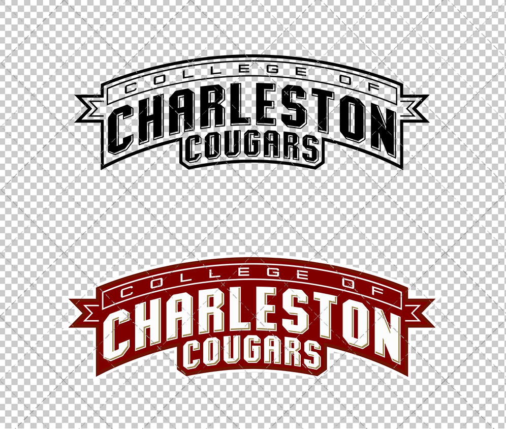 College of Charleston Cougars Wordmark 2008, Svg, Dxf, Eps, Png - SvgShopArt