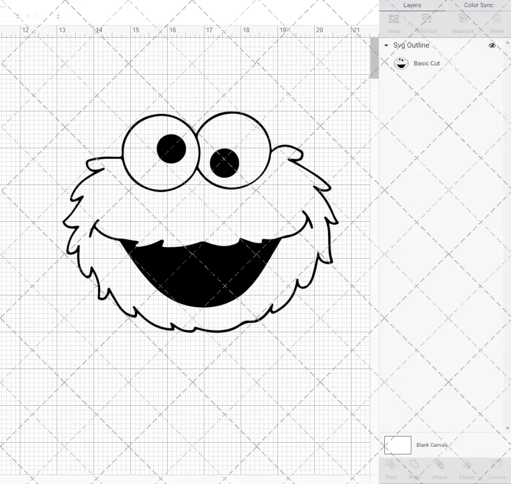 Cookie Monster - Sesame Street, Svg, Dxf, Eps, Png SvgShopArt